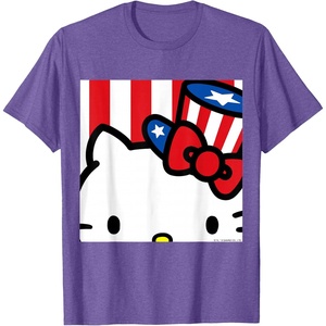 image:imageHello Kitty Americana Close Up Tee Shirt TShirtPurple Heather