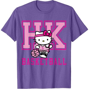 image:imageHello Kitty Basketball Sports Athlete Tee Shirt TShirtPurple Heather