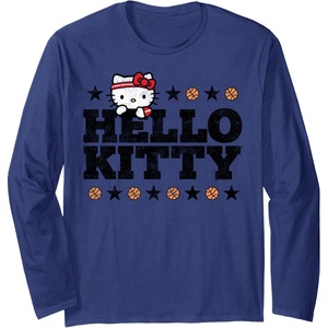 image:imageHello Kitty Basketball Star Long Sleeve TShirtNavy Blue