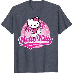 image:imageHello Kitty Cheerleading Cheerleader Tee Shirt TShirtHeather Blue