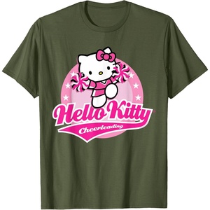 image:imageHello Kitty Cheerleading Cheerleader Tee Shirt TShirtOlive Green