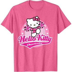image:imageHello Kitty Cheerleading Cheerleader Tee Shirt TShirtPink Heather