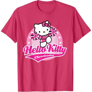 image:imageHello Kitty Cheerleading Cheerleader Tee Shirt TShirtRed Heather