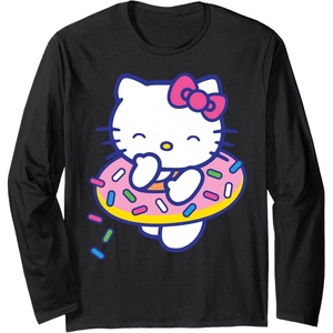 image:imageHello Kitty Donut Sprinkles Floaty Summer Swimming Long Sleeve TShirtBlack