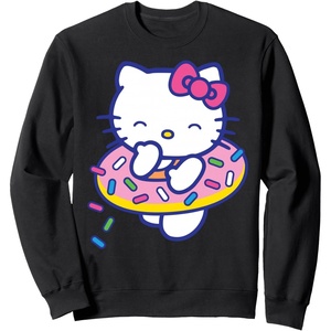 image:imageHello Kitty Donut Sprinkles Floaty Summer Swimming SweatshirtBlack