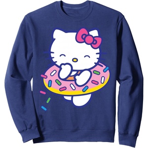 image:imageHello Kitty Donut Sprinkles Floaty Summer Swimming SweatshirtNavy Blue