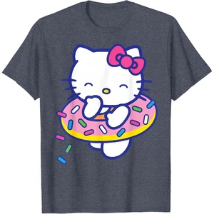 image:imageHello Kitty Donut Sprinkles Floaty Summer Swimming TShirtHeather Blue