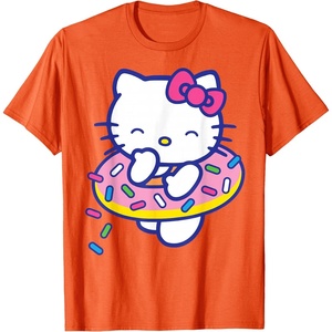 image:imageHello Kitty Donut Sprinkles Floaty Summer Swimming TShirtOrange