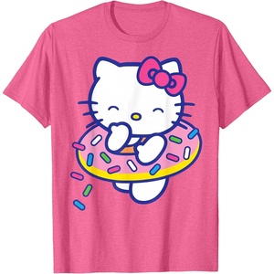 image:imageHello Kitty Donut Sprinkles Floaty Summer Swimming TShirtPink Heather