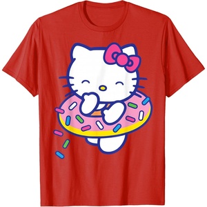 image:imageHello Kitty Donut Sprinkles Floaty Summer Swimming TShirtRed