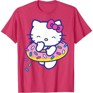 image:imageHello Kitty Donut Sprinkles Floaty Summer Swimming TShirtRed Heather