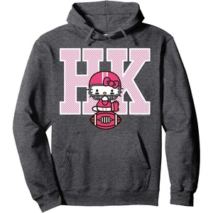 image:imageHello Kitty Football Spirit Hoodie Pullover HoodieDark Heather Grey