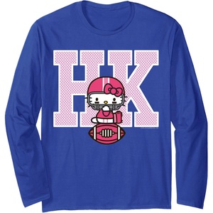 image:imageHello Kitty Football Spirit Long Sleeve Shirt Long Sleeve TShirtRoyal Blue