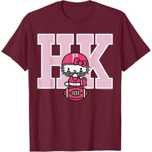 image:imageHello Kitty Football Spirit Tee Shirt TShirtBurgundy