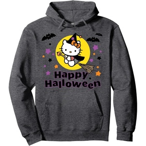 image:imageHello Kitty Happy Halloween Hoodie Pullover HoodieDark Heather Grey