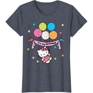 image:imageHello Kitty Its My Birthday Tee Shirt TShirtHeather Blue
