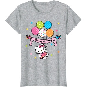 image:imageHello Kitty Its My Birthday Tee Shirt TShirtHeather Grey