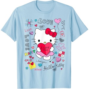 image:imageHello Kitty Love Notes Valentine Tee Shirt TShirtBaby Blue