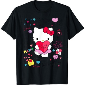 image:imageHello Kitty Love Notes Valentine Tee Shirt TShirtBlack