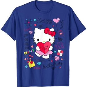 image:imageHello Kitty Love Notes Valentine Tee Shirt TShirtRoyal Blue