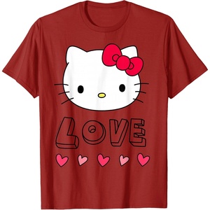 image:imageHello Kitty Love and Hearts Valentine Shirt TShirtCranberry Red
