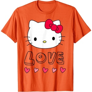 image:imageHello Kitty Love and Hearts Valentine Shirt TShirtOrange