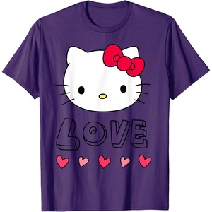 image:imageHello Kitty Love and Hearts Valentine Shirt TShirtPurple