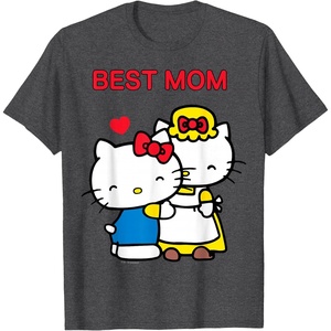 image:imageHello Kitty Mothers Day Best Mom Tee Shirt Womens TShirtDark Heather Grey
