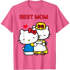 image:imageHello Kitty Mothers Day Best Mom Tee Shirt Womens TShirtPink Heather