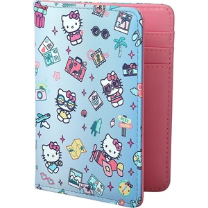 image:imageHello Kitty Pebbled Pink Passport Holder for Travel Official License Sanrio Passport Cover for WomenBlue