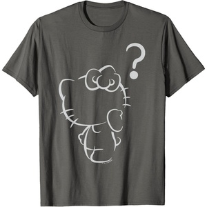 image:imageHello Kitty Question Mark Tee Shirt TShirtAsphalt Grey