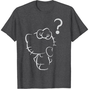 image:imageHello Kitty Question Mark Tee Shirt TShirtDark Heather Grey