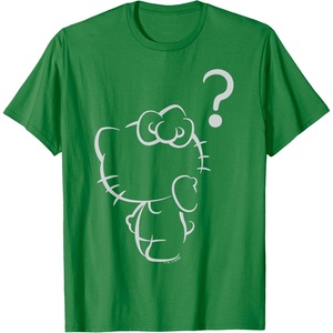 image:imageHello Kitty Question Mark Tee Shirt TShirtKelly Green