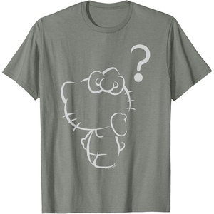 image:imageHello Kitty Question Mark Tee Shirt TShirtOlive Heather