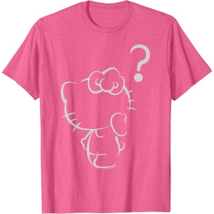 image:imageHello Kitty Question Mark Tee Shirt TShirtPink Heather