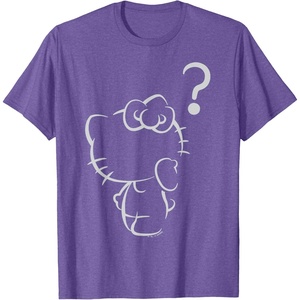 image:imageHello Kitty Question Mark Tee Shirt TShirtPurple Heather