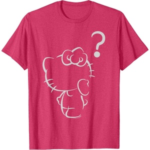 image:imageHello Kitty Question Mark Tee Shirt TShirtRed Heather