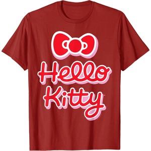 image:imageHello Kitty Signature Logo Tee Shirt TShirtCranberry Red