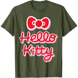 image:imageHello Kitty Signature Logo Tee Shirt TShirtOlive Green