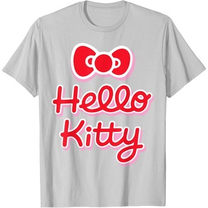 image:imageHello Kitty Signature Logo Tee Shirt TShirtSilver Grey
