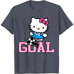 image:imageHello Kitty Soccer Goal Sports Athlete Tee Shirt TShirtHeather Blue