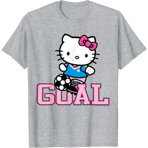 image:imageHello Kitty Soccer Goal Sports Athlete Tee Shirt TShirtHeather Grey