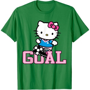 image:imageHello Kitty Soccer Goal Sports Athlete Tee Shirt TShirtKelly Green