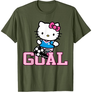 image:imageHello Kitty Soccer Goal Sports Athlete Tee Shirt TShirtOlive Green