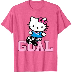 image:imageHello Kitty Soccer Goal Sports Athlete Tee Shirt TShirtPink Heather