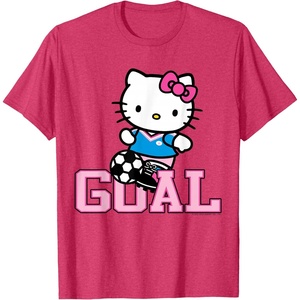 image:imageHello Kitty Soccer Goal Sports Athlete Tee Shirt TShirtRed Heather