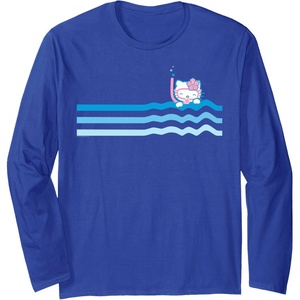 image:imageHello Kitty Swim Snorkle Summer Stripe Long Sleeve TShirtRoyal Blue