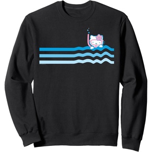 image:imageHello Kitty Swim Snorkle Summer Stripe SweatshirtBlack