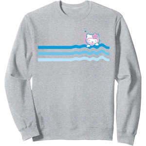 image:imageHello Kitty Swim Snorkle Summer Stripe SweatshirtHeather Grey