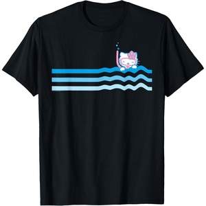 image:imageHello Kitty Swim Snorkle Summer Stripe TShirtBlack